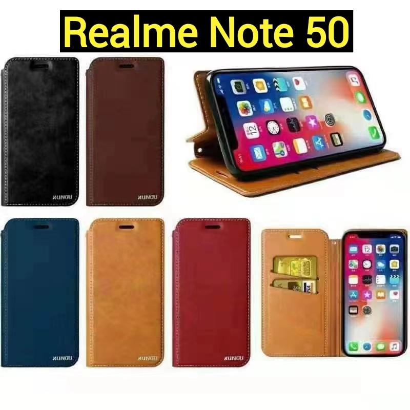 Realme C61/OPPO A60/A59 5G/Realme Note 60/50เคสฝาพับRealme C63/Realme C65 4Gเคสกระเป๋าเปิดปิดแบบแม่เหล็ก เก็บนามบัตรได้