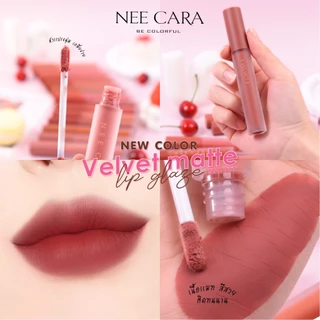 NEE CARA | NA1961 นีคาร่า ลิปสติก ลิปแมท เวลเวท เนื้อกำมะหยี่ VELVET MATTE LIP GLAZE