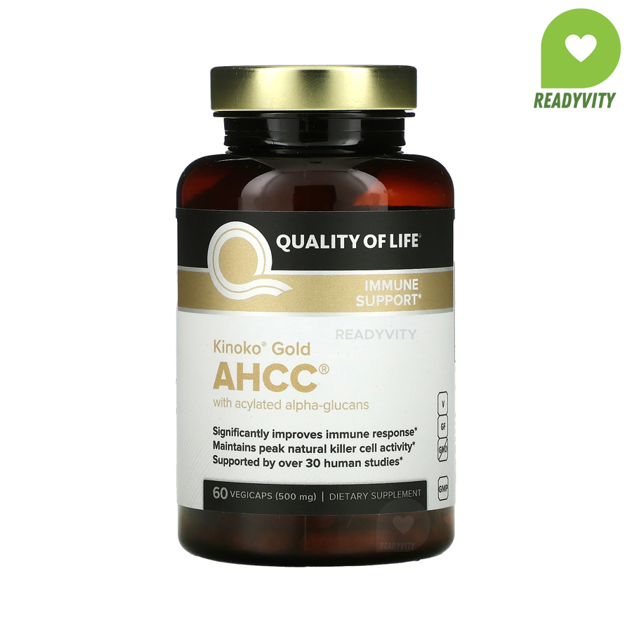 Quality of Life Labs, Kinoko Gold AHCC with Acylated Alpha-Glucans, 60 Vegicaps