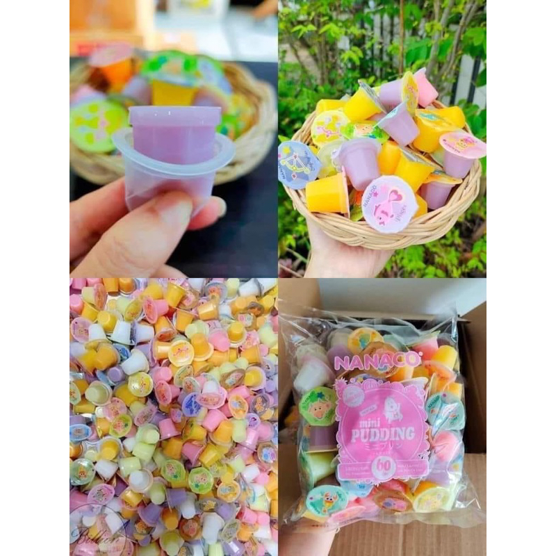 พุดดิ้งนานาโก๊ะ ผสมวุ้นมะพร้าวกลิ่นผลไม้ ขนาด 100 ถ้วย