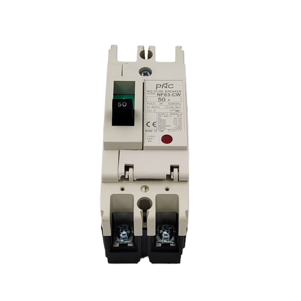 NF63-CW/2P NO-FUSE BREAKER MCCB เบรกเกอร์ 2โพ พิกัดกระแส: 32A 40A 50A 63A 50/60Hz Ui 600V Uimp 6KV Cat:A สินค้าพร้อมส่ง - รูปที่ 2