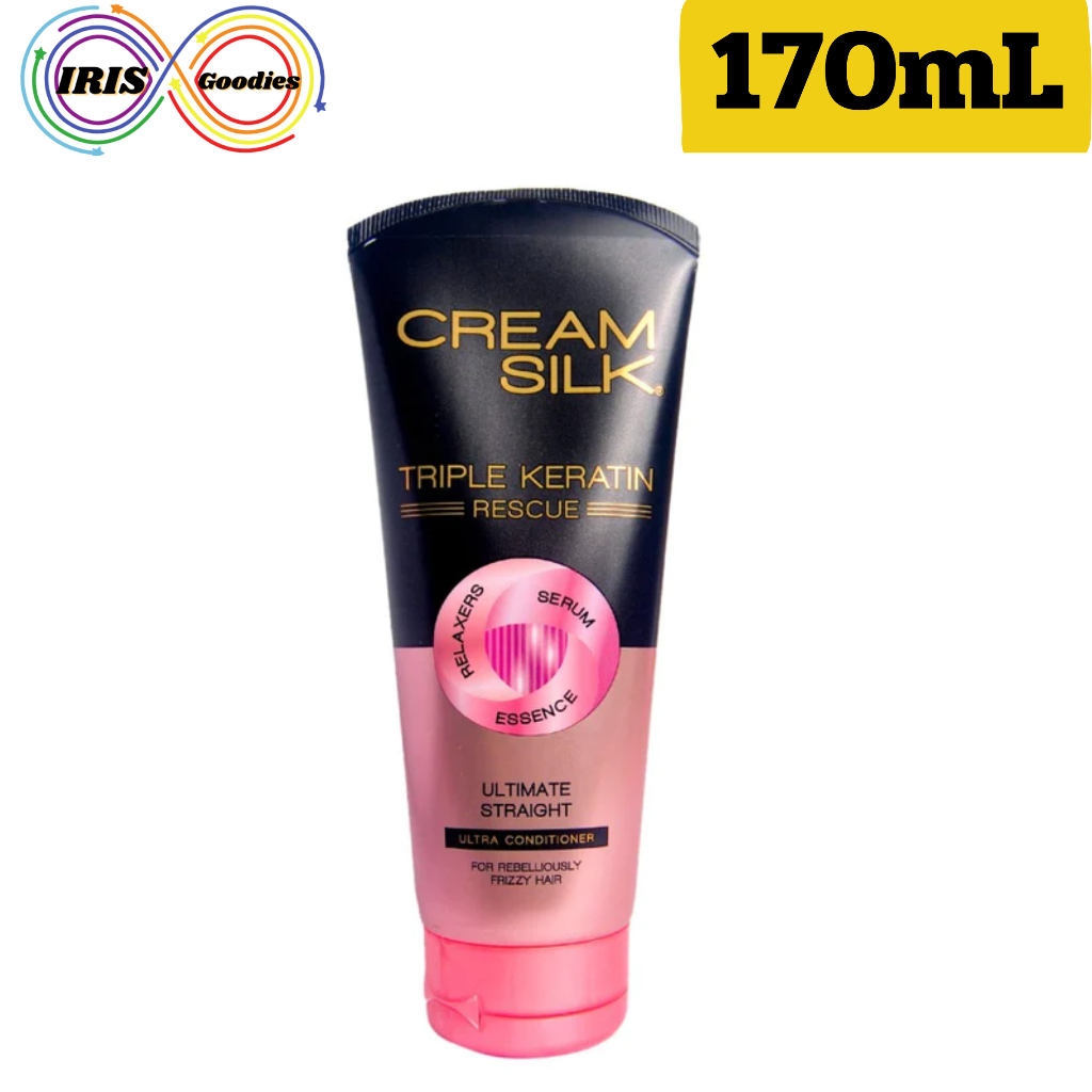 Cream Silk Triple Keratin Rescue Ultimate Straight Conditioner 170mL (Expiry Date : 21 Aug 2027)