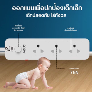รับประกัน2ปี ปลั๊กไฟ มีUSB 2300W มีมอก. กันไฟสองชั้น อเนกประสงค์ หัวชาร์จ
