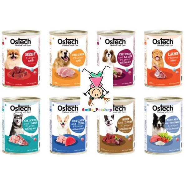 อาหารเปียกสุนัขออสเทค Ostech ขนาด 400g x(12กระป๋อง)