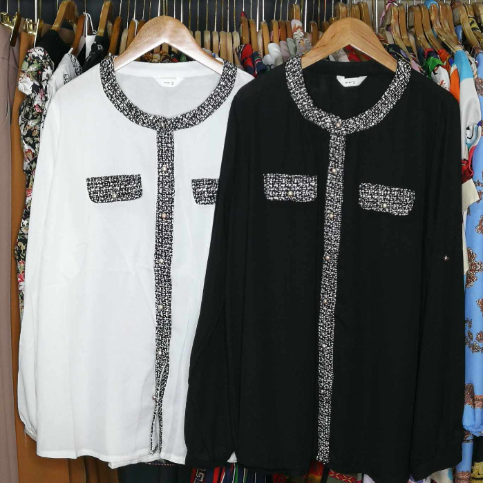 เสื้อเชิ้ตทำงาน เสื้อออกงาน เสื้อแฟชั่น ผู้หญิง มือ 1 คละแบบ รอบอก 40" 42" 46"