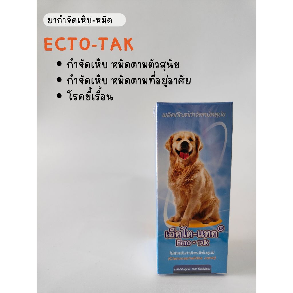Ecto-TAK เอ็คโต-แทค น้ำยากำจัดหมัด สุนัข ขนาด 100ml