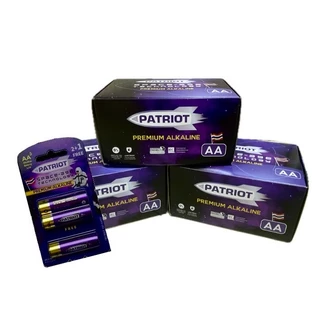 ถ่าน Patriot Premium Alkaline 1.5V AA (2เอ) บรรจุ 1 กล่อง(36 ก้อน) 12 แพ็ก แพ็ก 2+1 ถ่านม่วงทอง ทนนานกว่าที่เคยมี