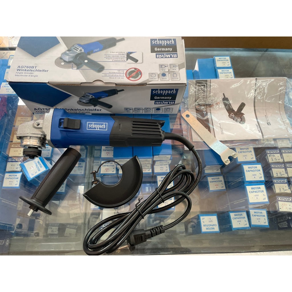 SCHEPPACH เครื่องเจียร์ รุ่น AG760BT 760วัตต์ 220V ขนาด 4นิ้ว ของแท้ พร้อมส่งด่วน