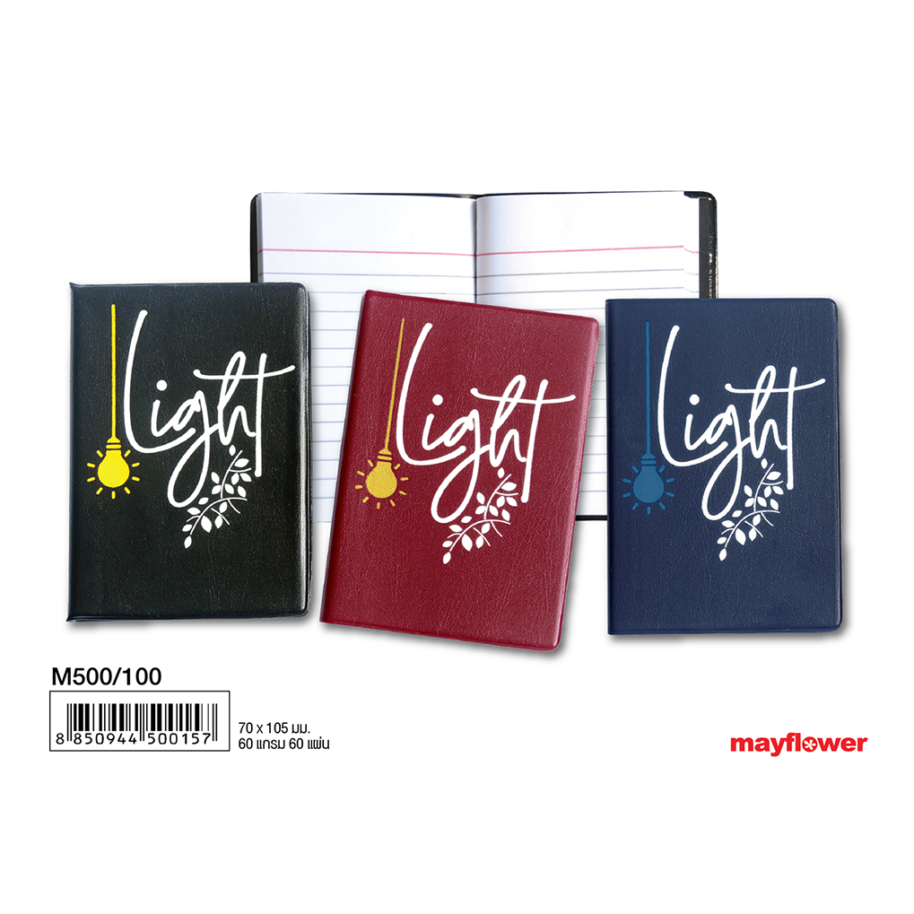 Mayflower สมุดโน๊ตขนาดพกพา ปกพลาสติกกันน้ำ กระดาษ 60 แกรม