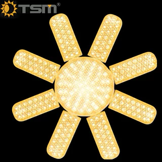 หลอดไฟ LED 220V แสงอบอุ่น ขั้วเกลียวมาตรฐาน E27 ขนาด 450W หลอดประหยัดไฟ ไฟพัดลม หลอดไฟไดมอนด์ใบพัด
