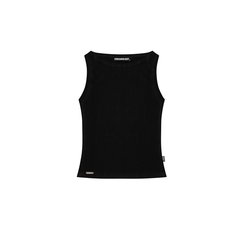 vgh lucky tank top ( black ) ผ้าร่องบาง