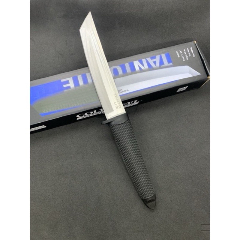 มีดพกเดินป่า มีดCOLD STEEL TANTO LITE พร้อมปลอกสีดำ มีดพกปลายTANTO