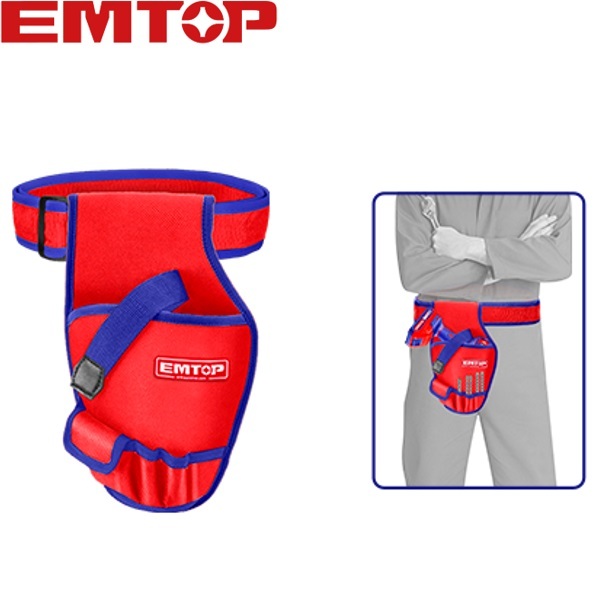 EMTOP กระเป๋าเครื่องมือช่าง คาดเอว พร้อมเข็มขัด ขนาด 290 x 190 มม. รุ่น ETBG48034 (Tools Bag) กระเป๋าช่าง กระเป๋าคาดเอว