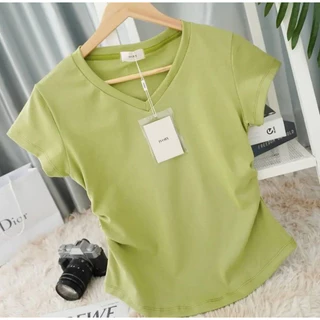 เสื้อคอตตอนยูนิโคล่ คอวี หยุมข้าง