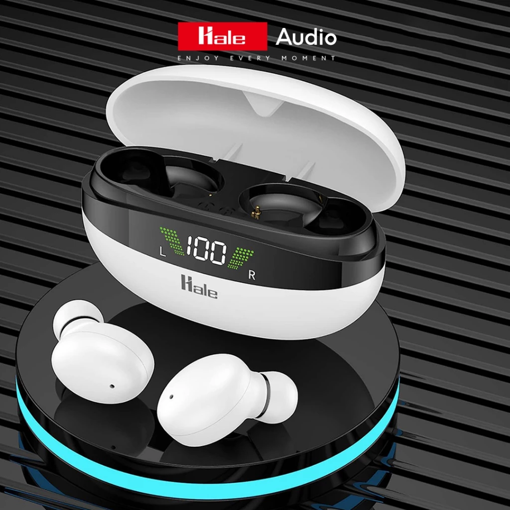 [SALE!!] Hale รุ่น HTW-05 หูฟังบลูทูธ 5.3 จอLED พลังเสียงแน่น แบตอึดอยู่ได้นานสูงสุดถึง 4ชั่วโมง TWS Wireless Earphone
