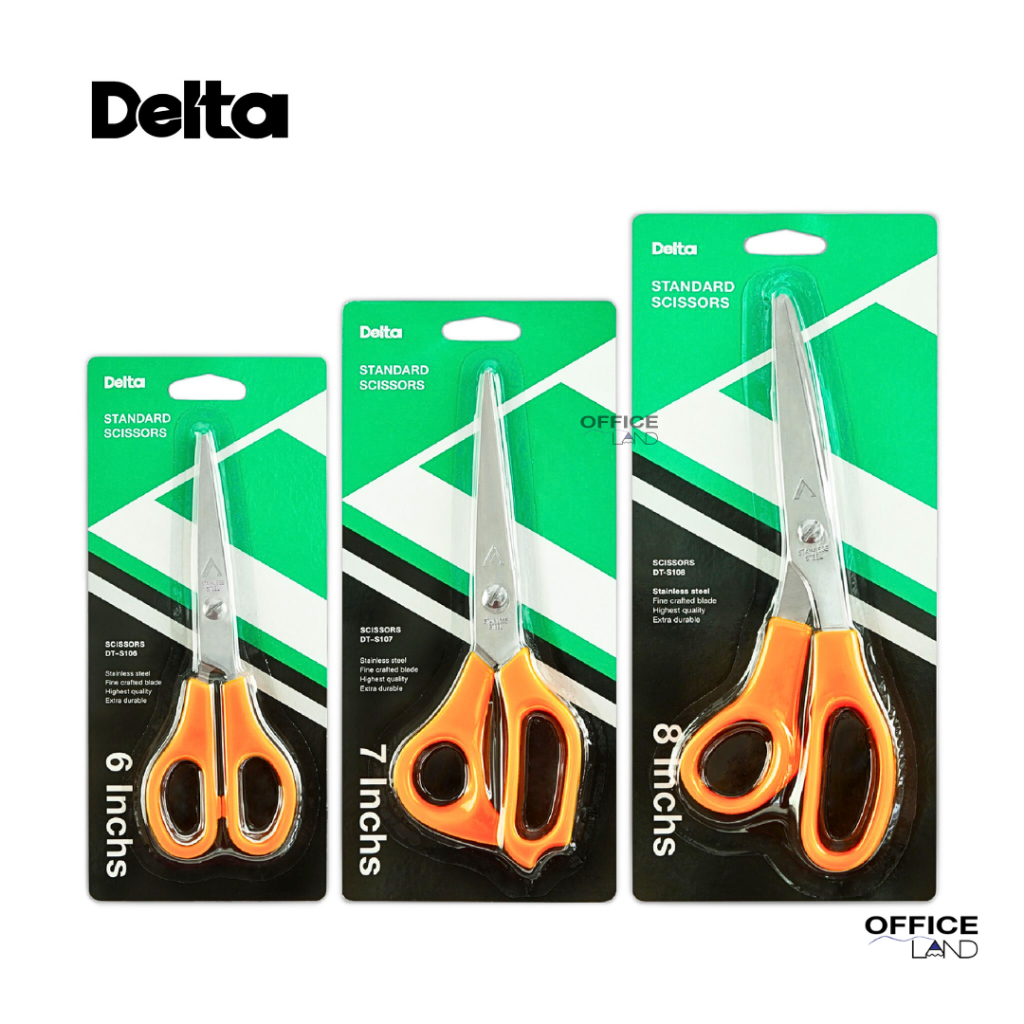 Delta กรรไกร ตัดกระดาษ เดลต้า (Delta Steel Scissors)
