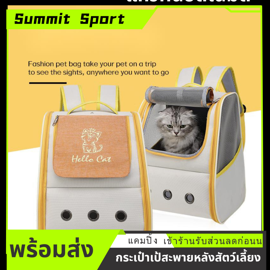 พร้อมส่ง กระเป๋าสัตว์เลี้ยง กระเป๋าแมว กระเป๋าหมา 6โล ระบายอากาศ ขนาดใหญ่สำหรับเดินทาง COD