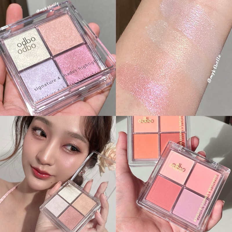 บลัชออน Odbo signature 4 shades 💜💖
