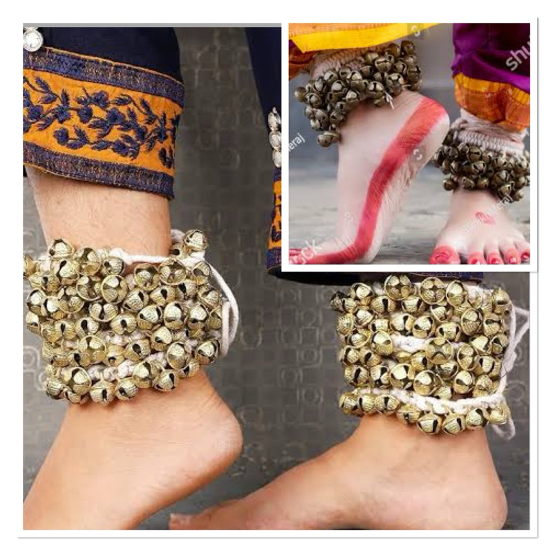 payal bells anklets Boxo Ghungroo สำหรับนาฏศิลป์คลาสสิก # ระบำระฆังทองเหลือง