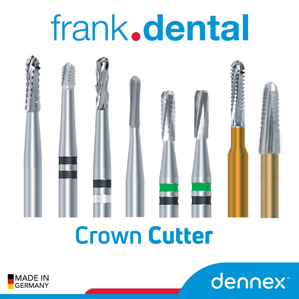 Frank Dental ชุดหัวกรอ Crown Cutter All Ceramic(Zirconia, Lithium dilisicate) by Dennex