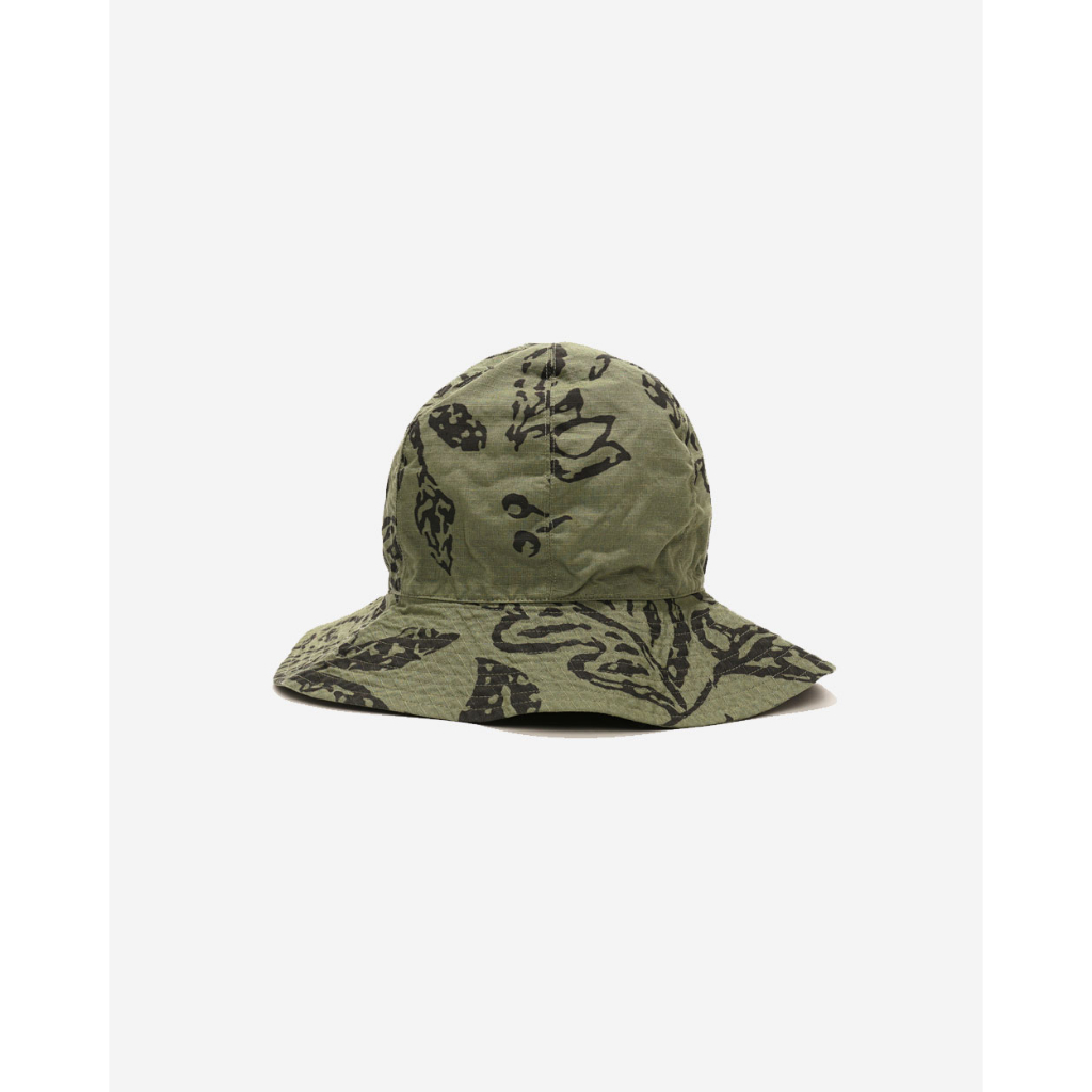 ENGINEERED GARMENTS Dome Hat - Olive Floral Print Ripstop (Size M)