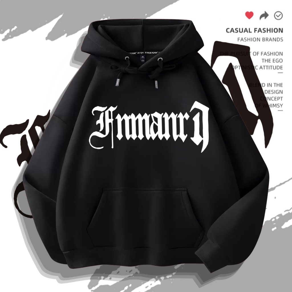 L573 เสื้อแขนยาวมีหมวก สำหรับชายและหญิง.ลายแฟชั่นนานาชาติ เสื้อมีกระเป๋าใส่ของได้