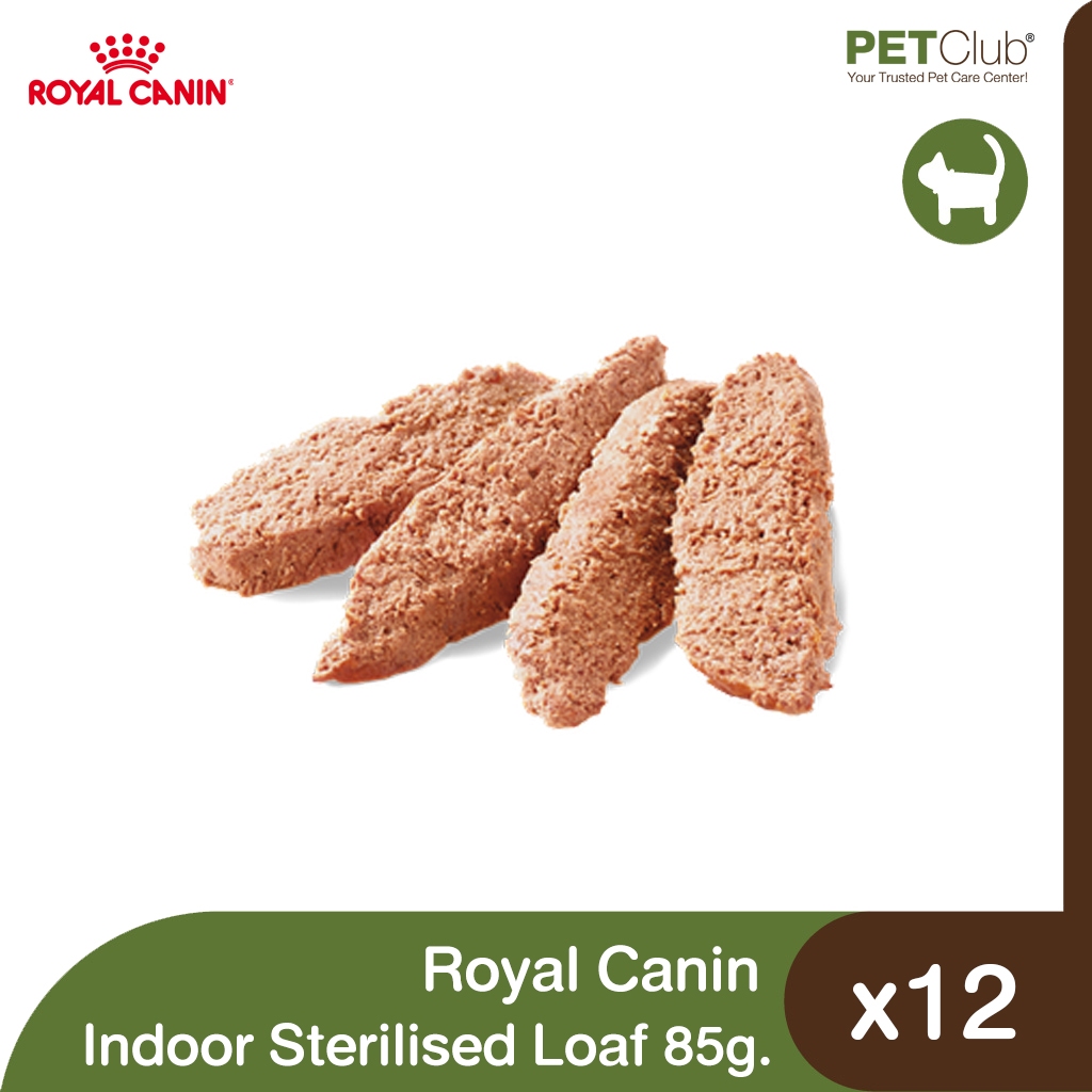 [PETClub] Royal Canin Indoor Sterilized Loaf - อาหารแมวโตเลี้ยงในบ้าน ทำหมัน ชนิดเปียกโลฟ  (85g.x12ซอง) - รูปที่ 2