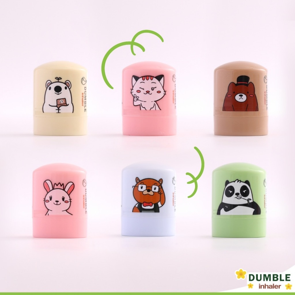 (1 ชิ้นคละสีเลือกไม่ได้) ยาดมสมุนไพร ตราดัทเบิ้ล อินฮาเลอร์ // Dumble Inhaler Brand Herbal Inaler