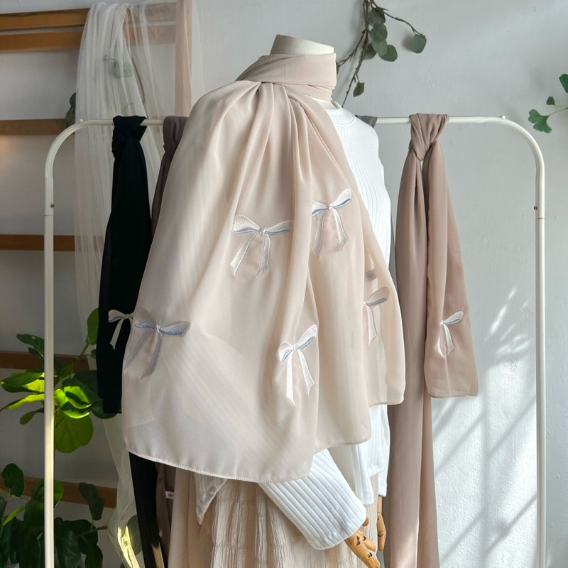 vintage bow hijab โบว์เล็ก-โบว์ใหญ่