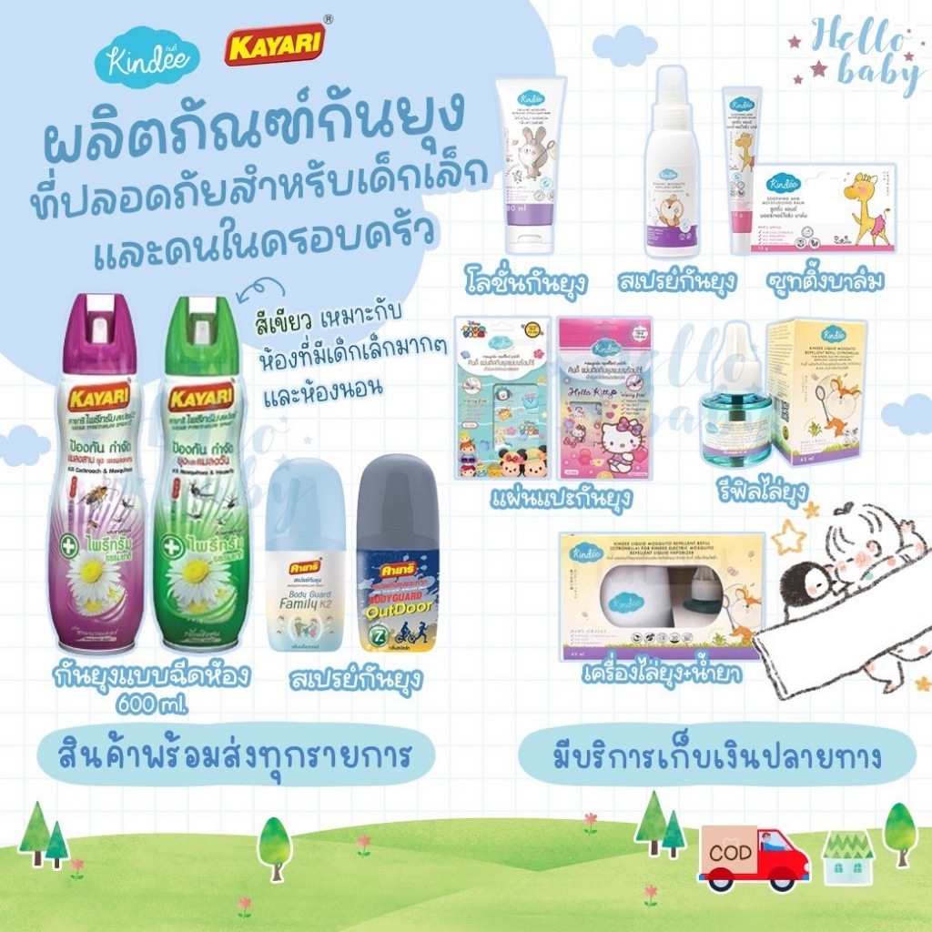 ล็อตใหม่ล่าสุด Kindee คินดี้ กันยุงสำหรับเด็ก ออเเกนิค เครื่องไล่ยุงไฟฟ้า