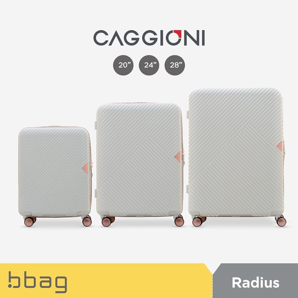CAGGIONI กระเป๋าเดินทาง  รุ่น Radius C18123 : สีขาว
