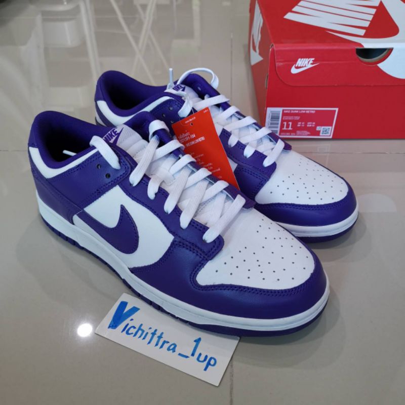 รองเท้า NIKE DUNK LOW RETRO “ COURT PURPLE “ Size: 11US ป้ายไทย!! แท้100%