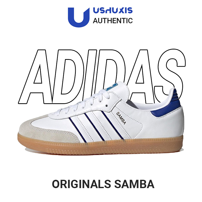 Adidas Originals Samba 💯 Sneakers IG2339 White Blue แท้ 100%
