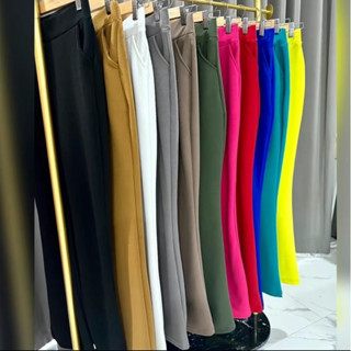 กางเกงขาม้า เอวสูงขาเรียว กระเป๋า2ข้าง