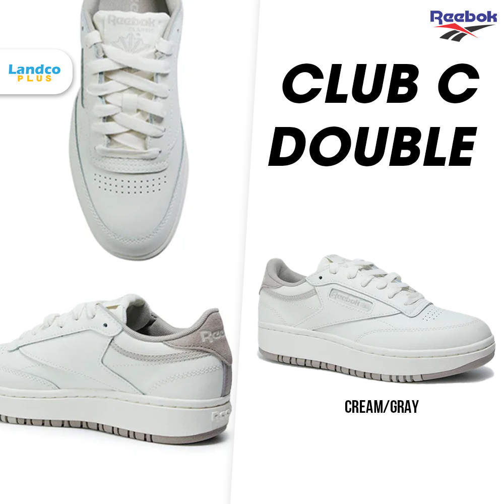 Reebok รองเท้าผ้าใบ รองเท้าลำลอง W Club C Double ID7680 (3590)
