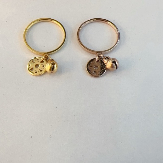 แหวนมงคล กระดิ่ง แหวนสแตนเลส ไม่ลอกไม่ดำ มงคลห้อยกระดิ่ง