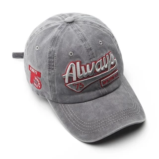 หมวกเบสบอล แบบนิ่ม ปักAlways 6สี คุณภาพสู สไตล์วินเทจ ผ้าฝ้าย 100%
