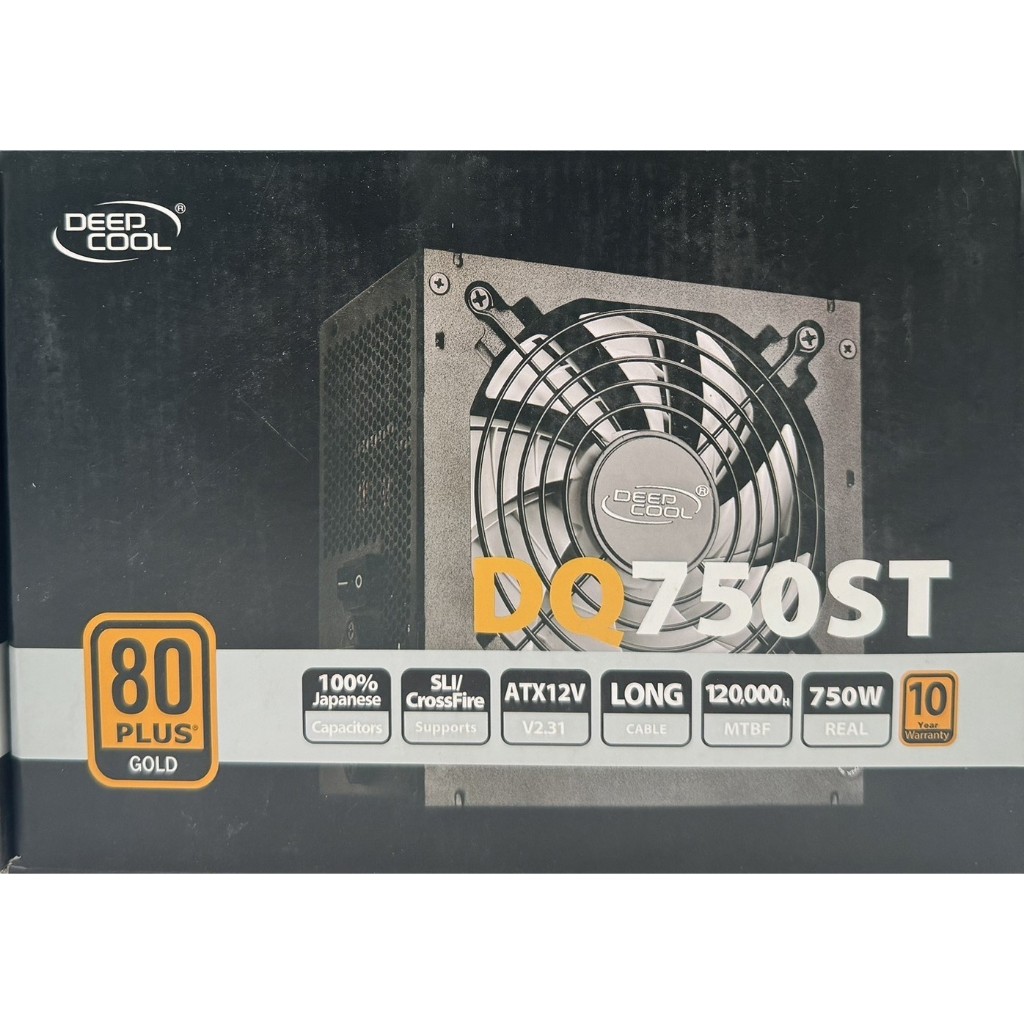 POWER SUPPLY (อุปกรณ์จ่ายไฟ) DEEPCOOL DQ750ST - 750W 80 PLUS GOLD มือสอง ประกันไทย