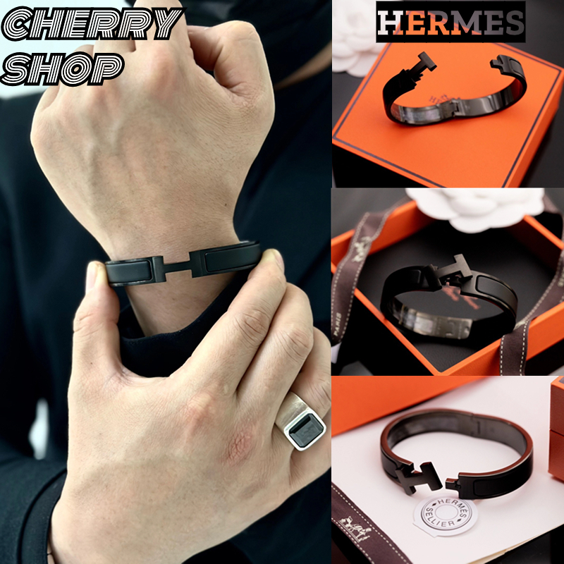 🍒สร้อยข้อมือ Hermes Clic HH Bangle 🍒สร้อยข้อมือ black กำไลข้อมือผู้ชาย🍒