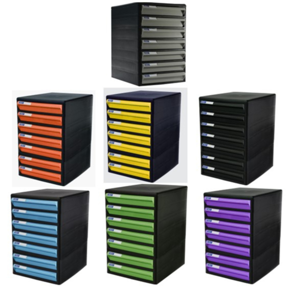 ตู้เก็บเอกสาร ORCA 7ชั้น CBN-7 โครงสีดำ-ลิ้นชักทึบ (กดสั่งไม่เเกิน 2 ตู้ ต่อ 1 คำสั่งซื้อ) ราคาต่อ 1 ตู้