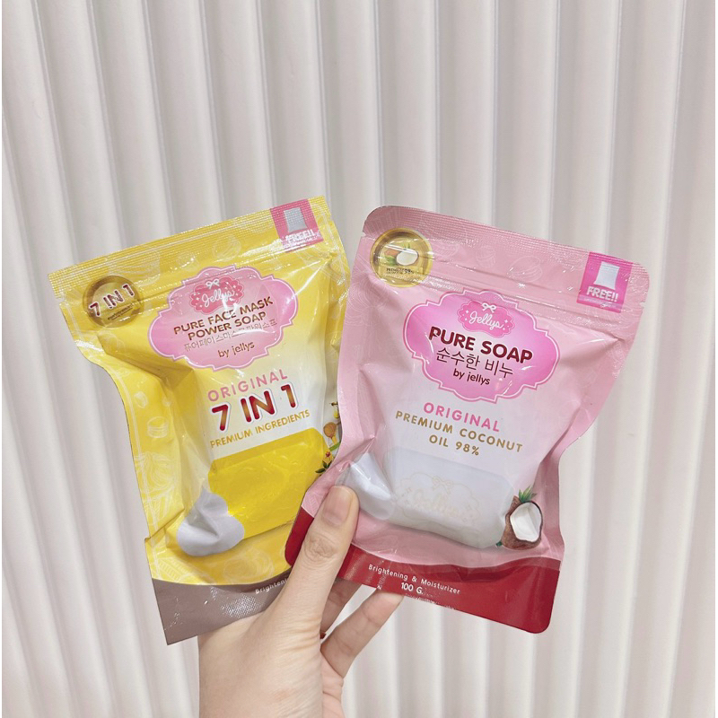 PureSoapสบู่เพียวทำความสะอาดผิวหน้าและผิวกายเพื่ิอกระจ่างใสมี2สูตร