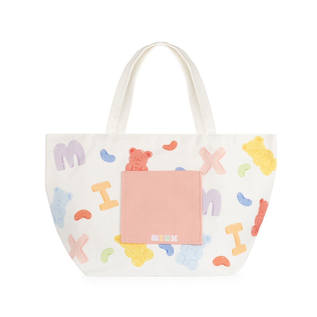 Gummy tote bag กระเป๋าผ้า canvas ลายหมี น่ารัก