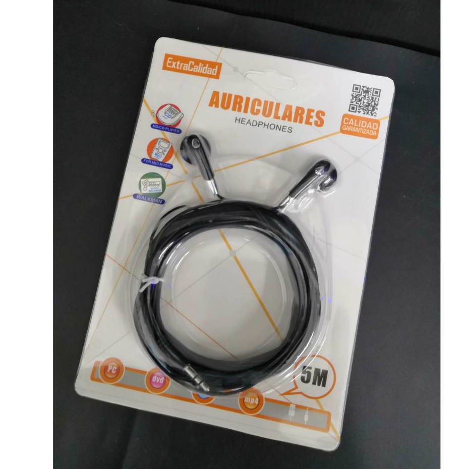 หูฟังต่อทีวี คอมพิวเตอร์ แจ๊ค 3.5 mm สายยาว 5 เมตร สำหรับดุทีวี ดุหนังโดยไม่รบกวนคนรอบข้าง
