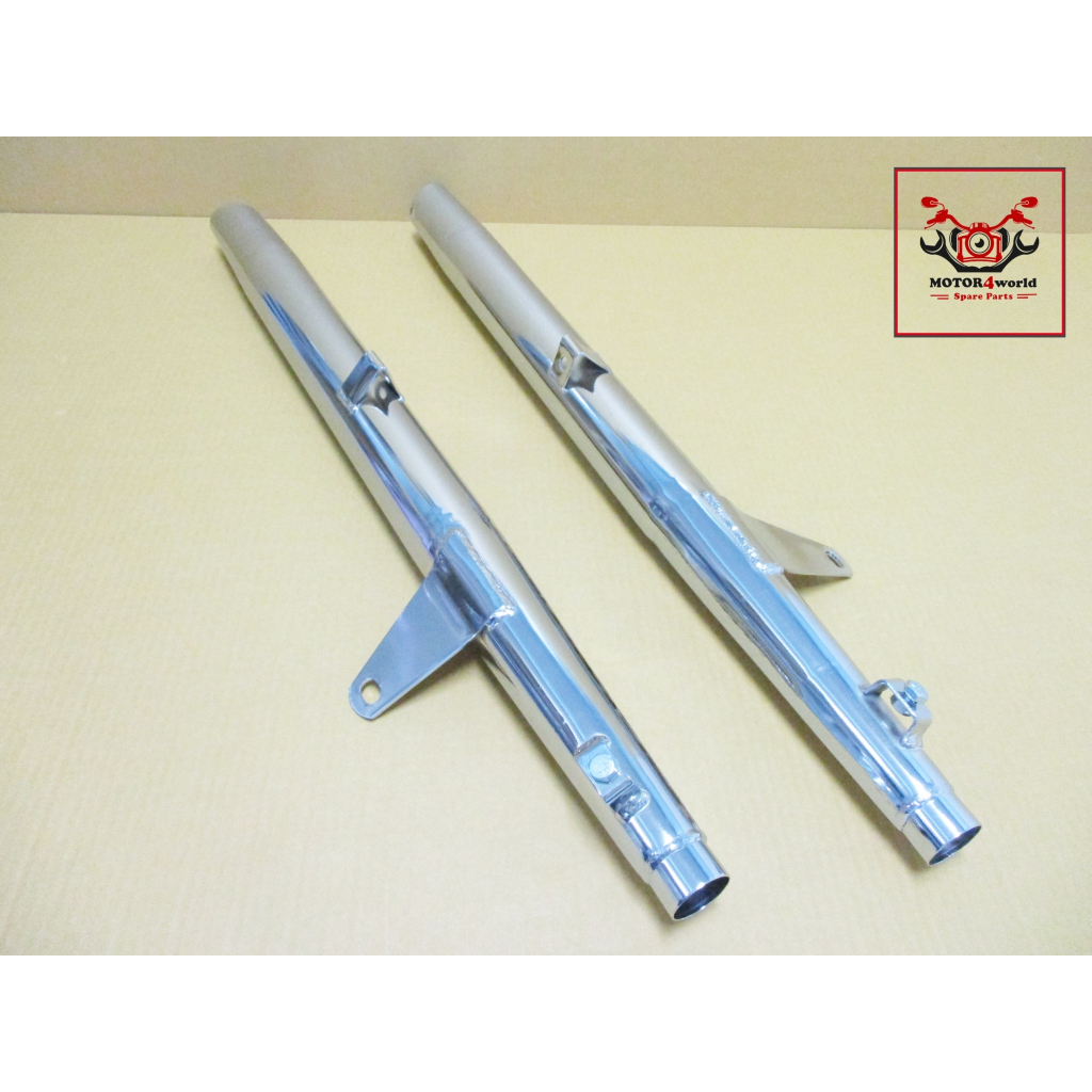 SUZUKI K125 -- EXHAUST MUFFLER PIPE SET "CHROME" // ท่อไอเสีย ท่อคู่ ชุบ ไม่มีตะเข็บ มี มอก.