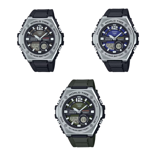 CASIO นาฬิกาข้อมือผู้ชาย สายเรซิ่น สีดำ รุ่น MWQ-100,MWQ-100-1A,MWQ-100-2A,MWQ-100-3A