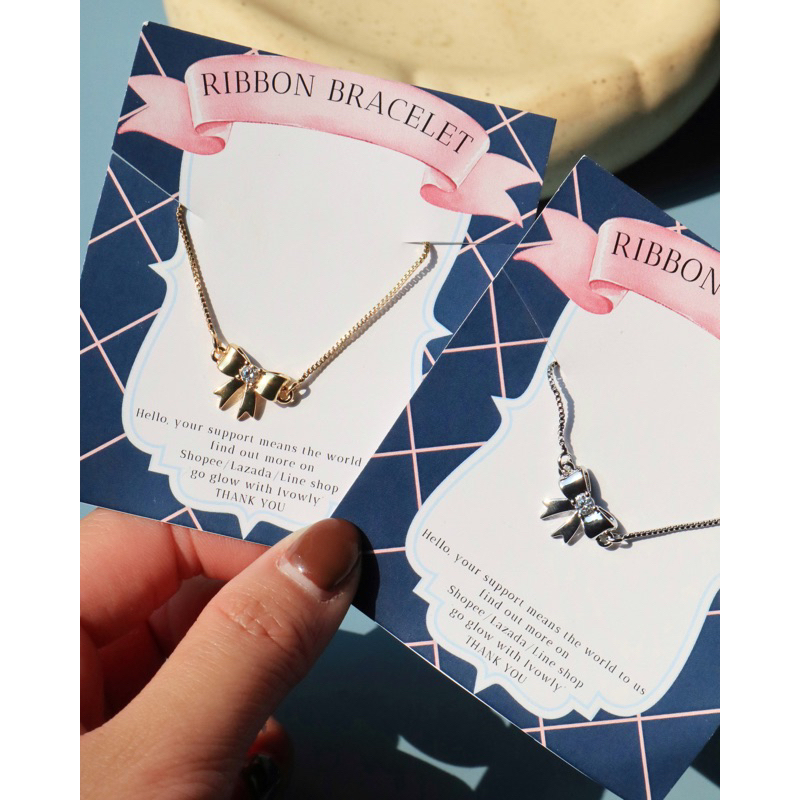 ivowly-Ribbon bracelet สร้อยข้อมือโบว์