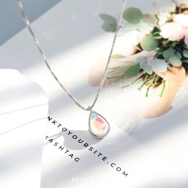 สร้อยคอ เงินแท้ 92.5% ส่งฟรี EMS ♡ รุ่น MixBlink Tifany ♡ - หยดน้ำ