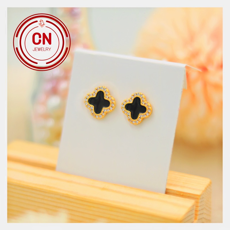 ต่างหูห่วงเพชร  ต่างหูชุดที่1 รุ่นขายดี 1คู่  CN Jewelry ตุ้มหู ต่างหูห่วงทอง ต่างหูแฟชั่น ต่างหูผู้หญิง