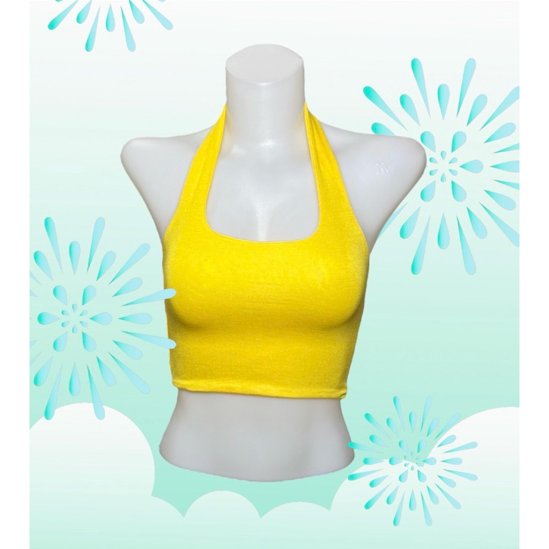 MML140🪷เสื้อครอป🪷คล้องคอ🪷โชว์หลัง🪷Rayon