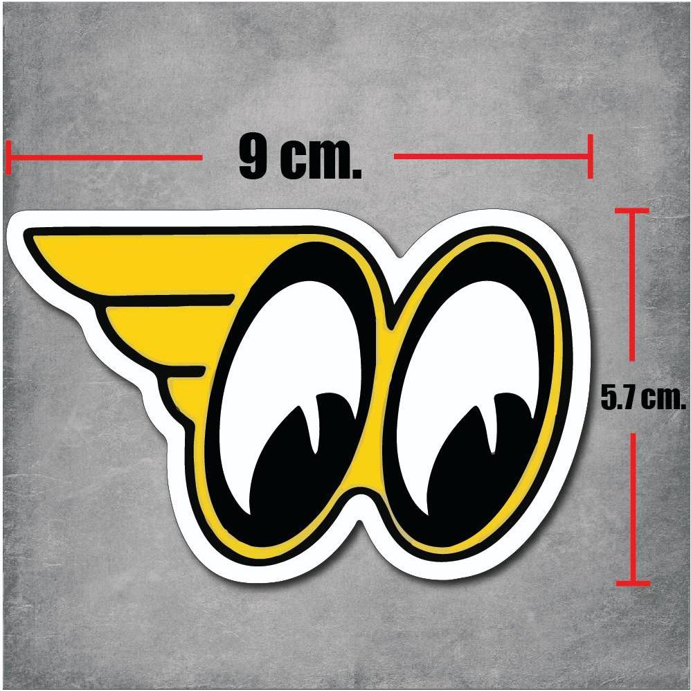 sticker pvc mooneyes สติกเกอร์ งานพิมพ์ดีที่สุด OFFSET PRINTING เคลือบ UV กันแดด กันน้ำ
